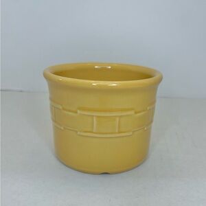 LONGABERGER Woven Traditions Yellow 1 PINT Crock No Lid 3/12” x 4 1/4”